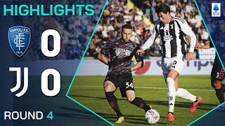 EMPOLIJUVENTUS 00  HIGHLIGHTS  Bianconeri held by sturdy Tuscans  Serie A 202425 [upl. by Hulbard947]