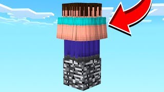 500 FANS vs ONE BLOCK IN MINECRAFT [upl. by Naaitsirhc167]