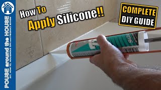 How to apply silicone sealant DIY guide Silicone caulk application for beginners Pro silicone bead [upl. by Yntrok127]