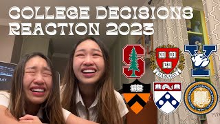 2023 COLLEGE DECISION REACTIONS Stanford Harvard Yale Princeton U Penn Berkeley amp More [upl. by Imorej]