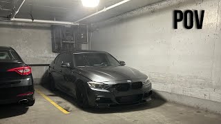 Late Night POV Drive in my Murdered Out BMW😈  Stage 2 335i  PopsampBangs💥 BMW F30 [upl. by Whitson400]