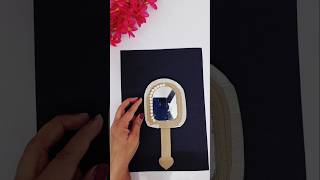 DIY Mirror decoration🥰 shortsytshortsdiydnscraftwheelbestoutofwaste [upl. by Naghem]