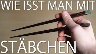 Wie isst man mit Stäbchen 【Tutorial】 [upl. by Alcine]