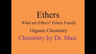 Ethers what are ethers What are Ether groups Organic Chemistry Ether Ethers [upl. by Cyd711]