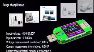 New RD UM24C USB full color display tester meter cable resistance measuring communication function [upl. by Necila]