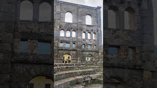 Roman theater of Aosta Teatro romano di Aosta [upl. by Nosnev]