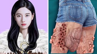 ASMR Remove Big Acne amp Worm Infected Leg  Severely Injured Animation [upl. by Schatz]