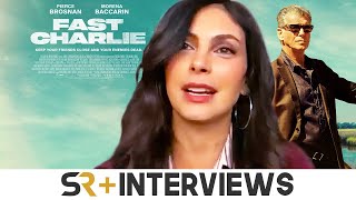 Fast Charlie Interview Morena Baccarin On Pierce Brosnan Chemistry Character Design amp Deadpool 3 [upl. by Robinia]