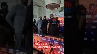 OKOLIE VS MUHAMMED FACE OFF paulsbentley queensberrypromotions [upl. by Nolad858]