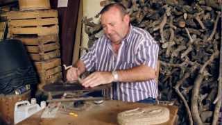 Making the traditional soles of the espadrilles Alpargatas in Northen Spain [upl. by Ayital]