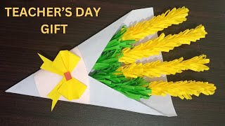 How to make Paper FlowerEasy Paper Flower Craft IdeasDIY Flower Craft TutorialTeachers Day gift [upl. by Etnuahs]