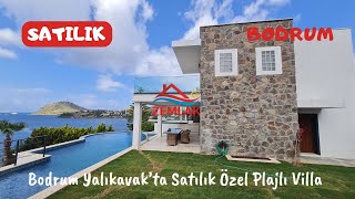 BODRUMDA SATILIK VİLLA Bodrum Yalıkavakta Satılık Özel Plajlı Villa [upl. by Esekram]