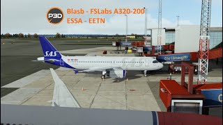 FSLabs A320200  Prepar3d V54  ESSA to EETN [upl. by Nema]