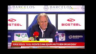 Conferência de imprensa  JORGE JESUS  GIL VICENTE 0  2 BENFICA [upl. by Pesek]