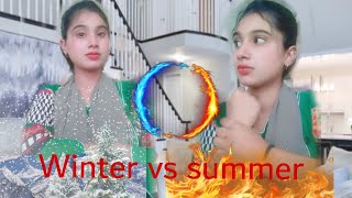 winter vs summer fight 😂😎Jeeta kon last tak Lazmi dekhna😅Sawera Sultan [upl. by Ialohcin]