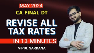 TAX RATES  CA FINAL DT  MAY 2024 ONWARDS [upl. by Oirasec]