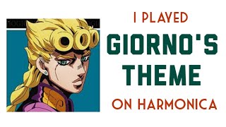 Giornos Theme on Harmonica by Amit [upl. by Aselehc]