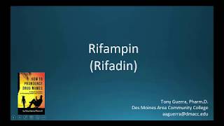 CC How to Pronounce rifampin Rifadin Backbuilding Pharmacology [upl. by Nalyd]