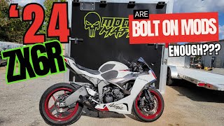 2024 Kawasaki ZX6R With M4 Slip on and ECU FLASH  Moore Mafia Dyno [upl. by Rimat627]