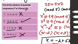 Quadratic Congruence with Composite modulus [upl. by Tarrah]