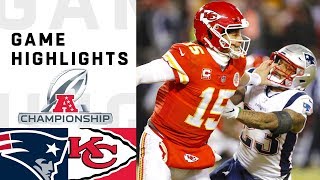 Patriots vs Chiefs AFC Championship Highlights  NFL 2018 Playoffs [upl. by Boykins]