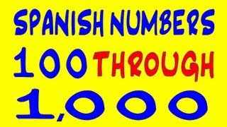 Spanish Numbers 1001000 [upl. by Suirtimed]