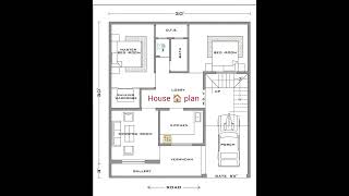 30X30 House🏠planHow to create home planhappy [upl. by Newhall]