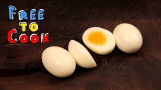 How to Quickly Peel Hard Boiled Eggs Curried Egg Sandwich  Food Hack [upl. by Adlai]