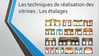 Les techniques de réalisation des vitrines  Les étalages [upl. by Nonnelg]