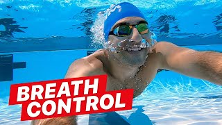 How to Improve Breath Control for Swimming  50 No Breather [upl. by Rez52]