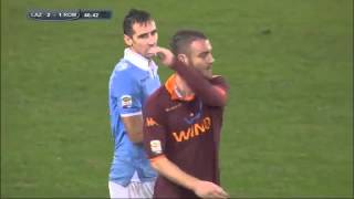 Lazio Roma 32  Daniele De Rossi Gets Sent Off For Punching Stefano Mauri  HD [upl. by Partan]