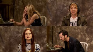 Harry Potter cast doing the Pottermore House Test full video [upl. by Ahsemik]