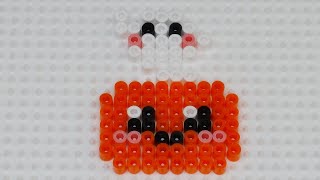 How to Make a Perler Beads Pumpkin  Halloween Beaded Crafting Idea [upl. by Akienahs]