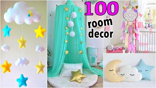 100 DIY ROOM DECOR IDEAS YOU WILL LOVE [upl. by Lesab]