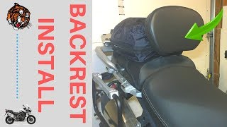 Installing a motorcycle backrest [upl. by Litton]