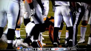 Ray Lewis hit on Heniz ward [upl. by Dasya]