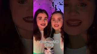 20 triggers in 20 seconds 💖 asmrtrigger triggersforsleep asmrsounds sleepytriggers asmr [upl. by Petrie]