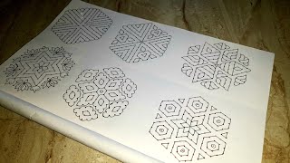 15×8 dots kolam designs for beginners Easy rangoli Easy Dot kolammuggulu Daily use kolamrangoli [upl. by Atirehc]