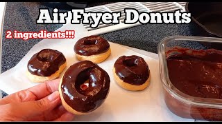 2 ingredients Air Fryer Donuts  Air Fryer Chocolate Glazed Donuts [upl. by Analos]