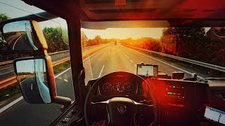 POV  SUNRISE DRIVE  SCANIA R450 [upl. by Samau333]