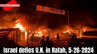 Israel defies United Nations orders to stop attack in Rafah Sunday May 26 2024 [upl. by Anirret]