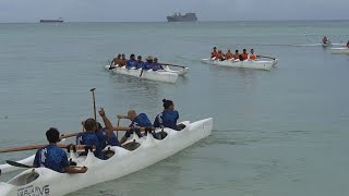 Guam NMI amp Marshall Islands compete in paddling at Micro Cup [upl. by Yesak]