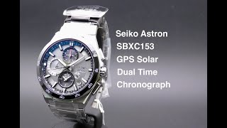 Seiko Astron SBXC153 Dual Time Chronograph GPS Solar [upl. by Siulesoj336]