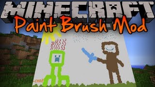 Minecraft Mods  PAINT BRUSH MOD PANICLE CRAFT 147 [upl. by Bratton]