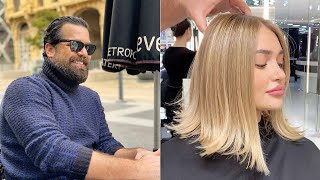 Mounir Salon Hair Coloring amp Balayage Transformation Videos  Mounir Hair Coloring and Cutting [upl. by Nnoved531]