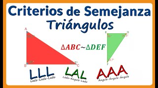 Criterios de semejanza de triángulos [upl. by Morgan]