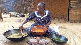 African Village LifeCooking Most Delicious Traditional Food with Ragi for Dinner [upl. by Grishilda665]