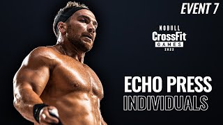 Event 7 Echo Press—2022 NOBULL CrossFit Games [upl. by Broder73]