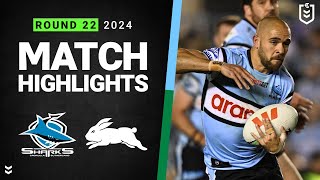 NRL 2024  Sharks v Rabbitohs  Match Highlights [upl. by Ykcir]