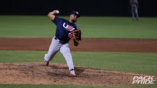 NC State RHP Derrick Smith on closing out game 1 vs Chinese Taipei for Collegiate Team USA [upl. by Alliuqet]